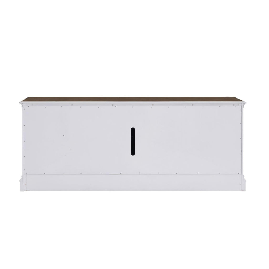 82 Inch Antique White TV Console A7490