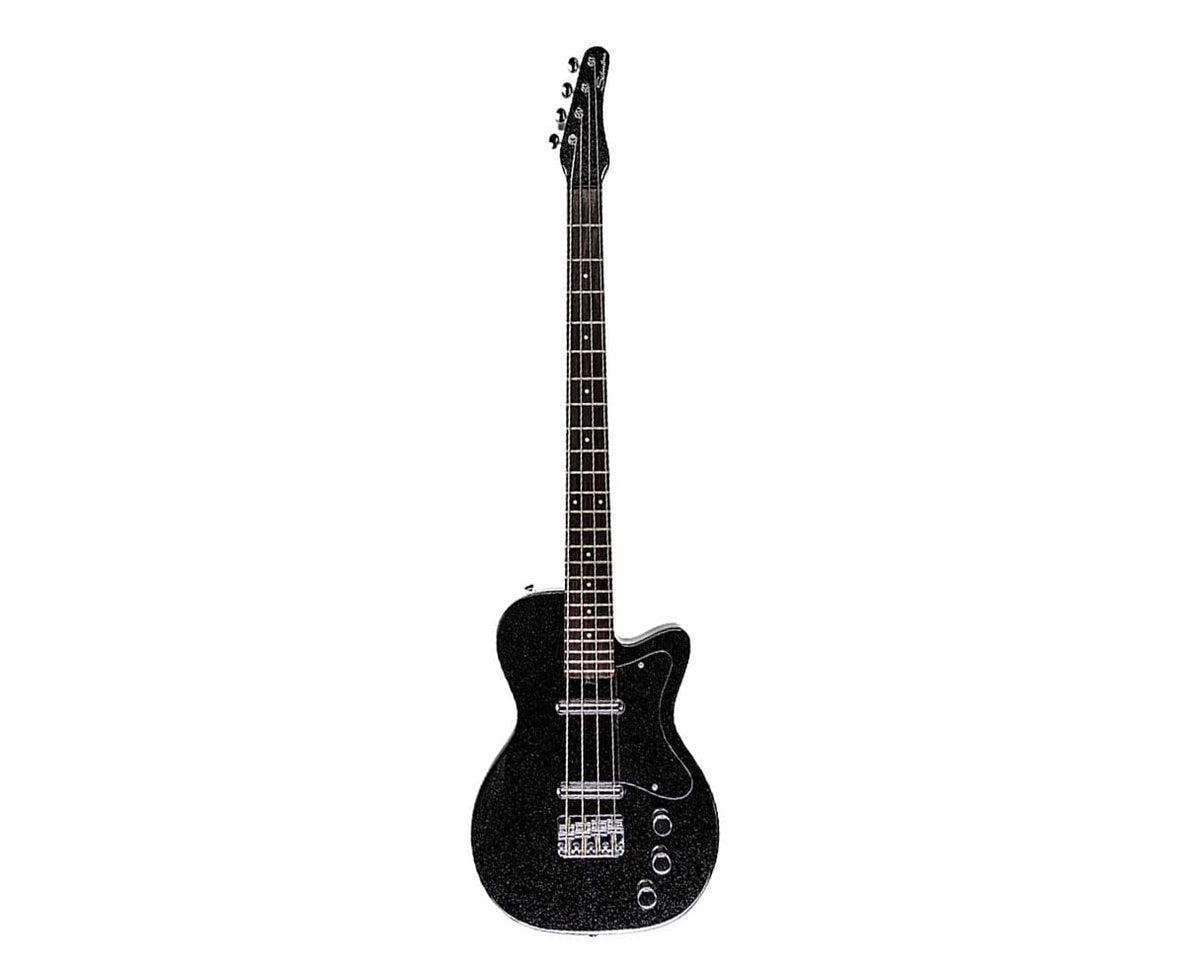 Black Silver Flake Short Scale Bass R7491
