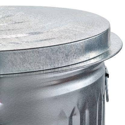 31-Gallon Galvanized Steel Trash Can with Lid D835