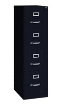22" Deep 4 Drawer Letter Width Steel Vertical File Cabinet, Black I937271
