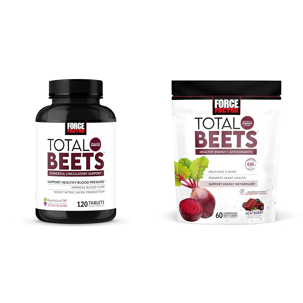 Blood Pressure Chews Nitric Oxide Cardiovascular Support 120 Count & 60 Chews S86556