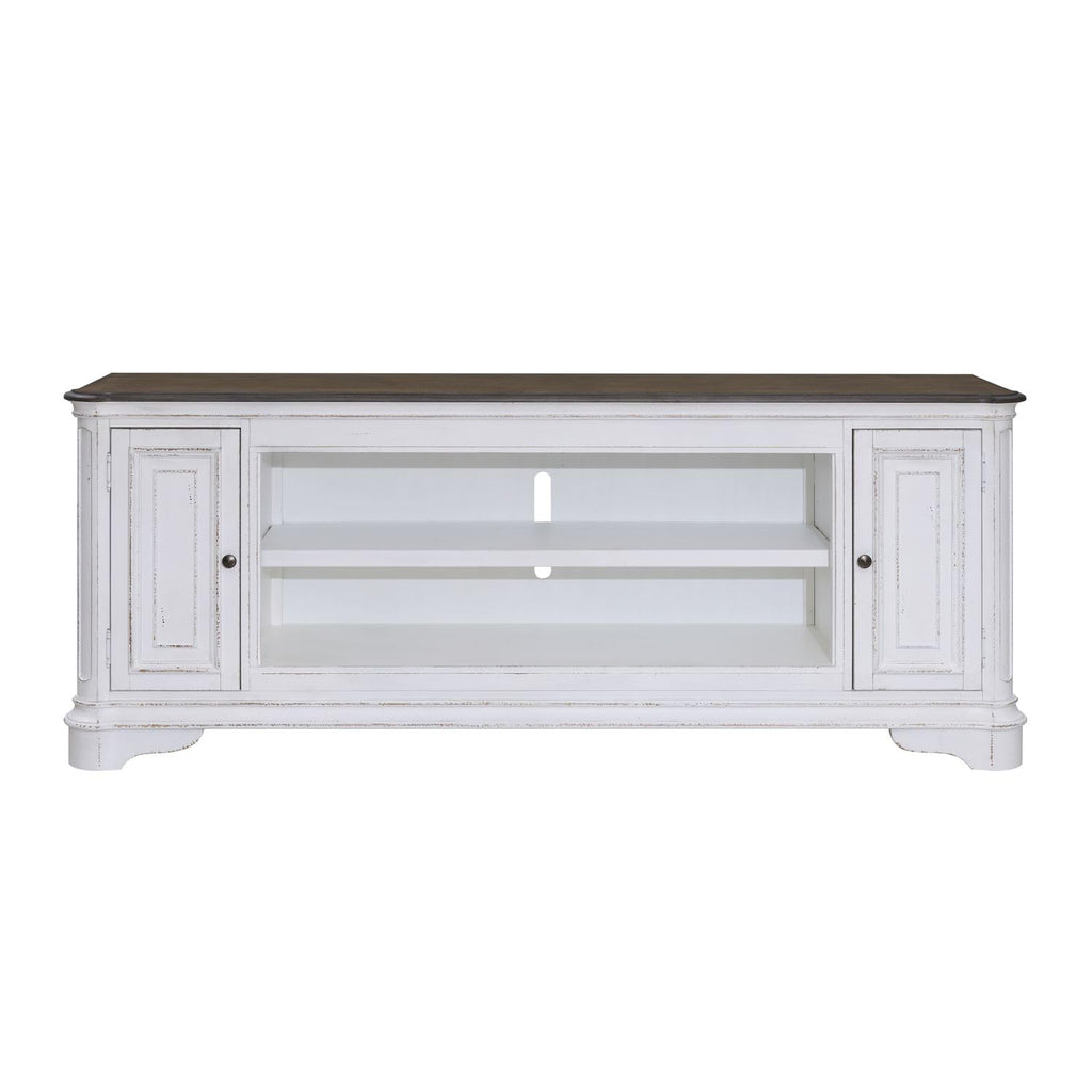 82 Inch Antique White TV Console A7490
