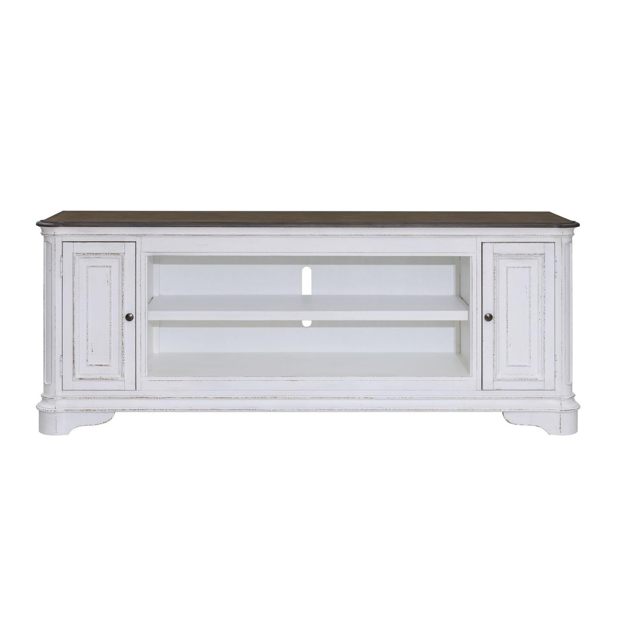 82 Inch Antique White TV Console A7490