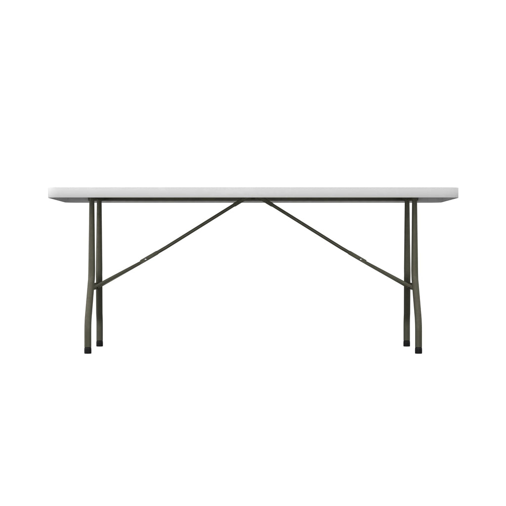 6 ft White Plastic Folding Table 30" x 72" O65066