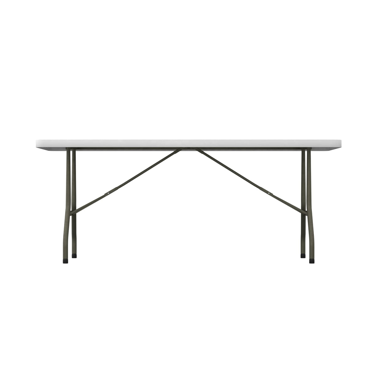 6 ft White Plastic Folding Table 30" x 72" O65066