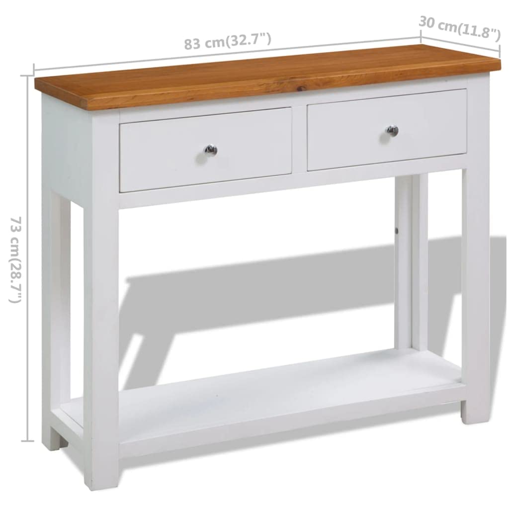 Solid Oak Wood Console Table C741