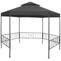 Gazebo Canopy Tent 127.2"x108.3"x104.3" Anthracite Q826786