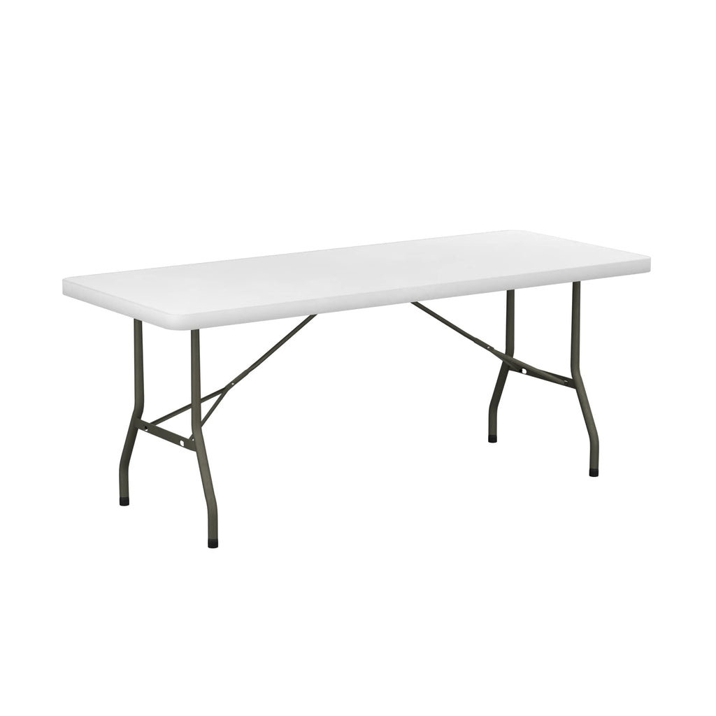 6 ft White Plastic Folding Table 30" x 72" O65066