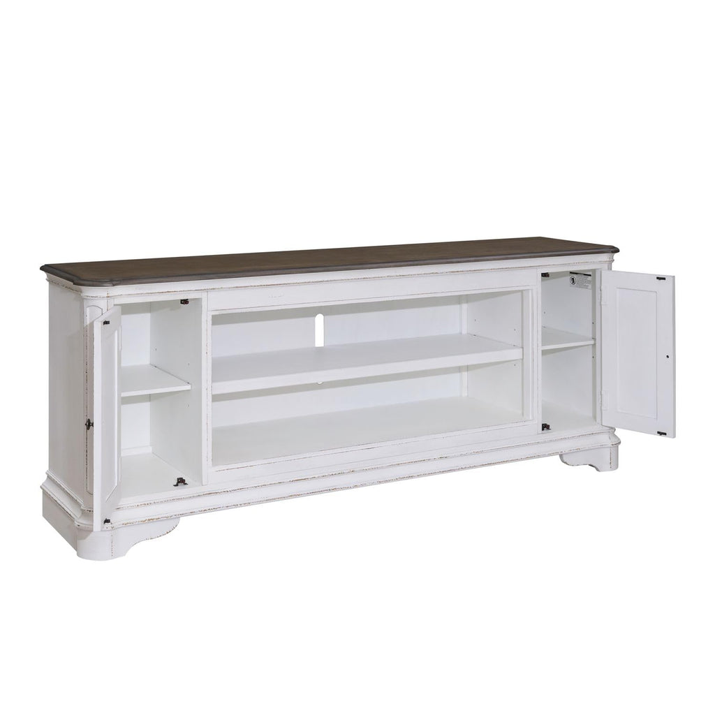 82 Inch Antique White TV Console A7490