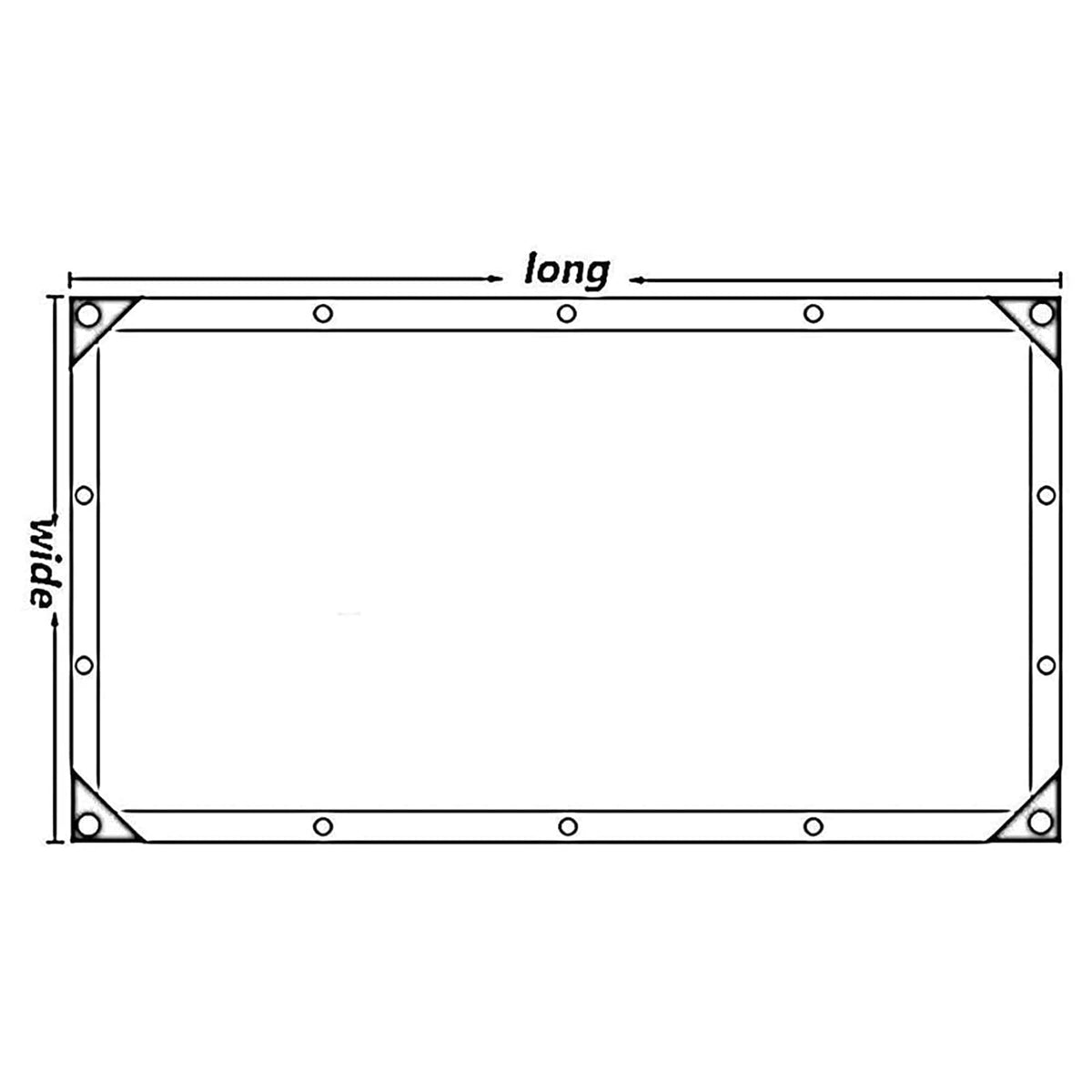 Heavy Duty Waterproof Clear 3x3ft Poly Tarp with Grommets J838619