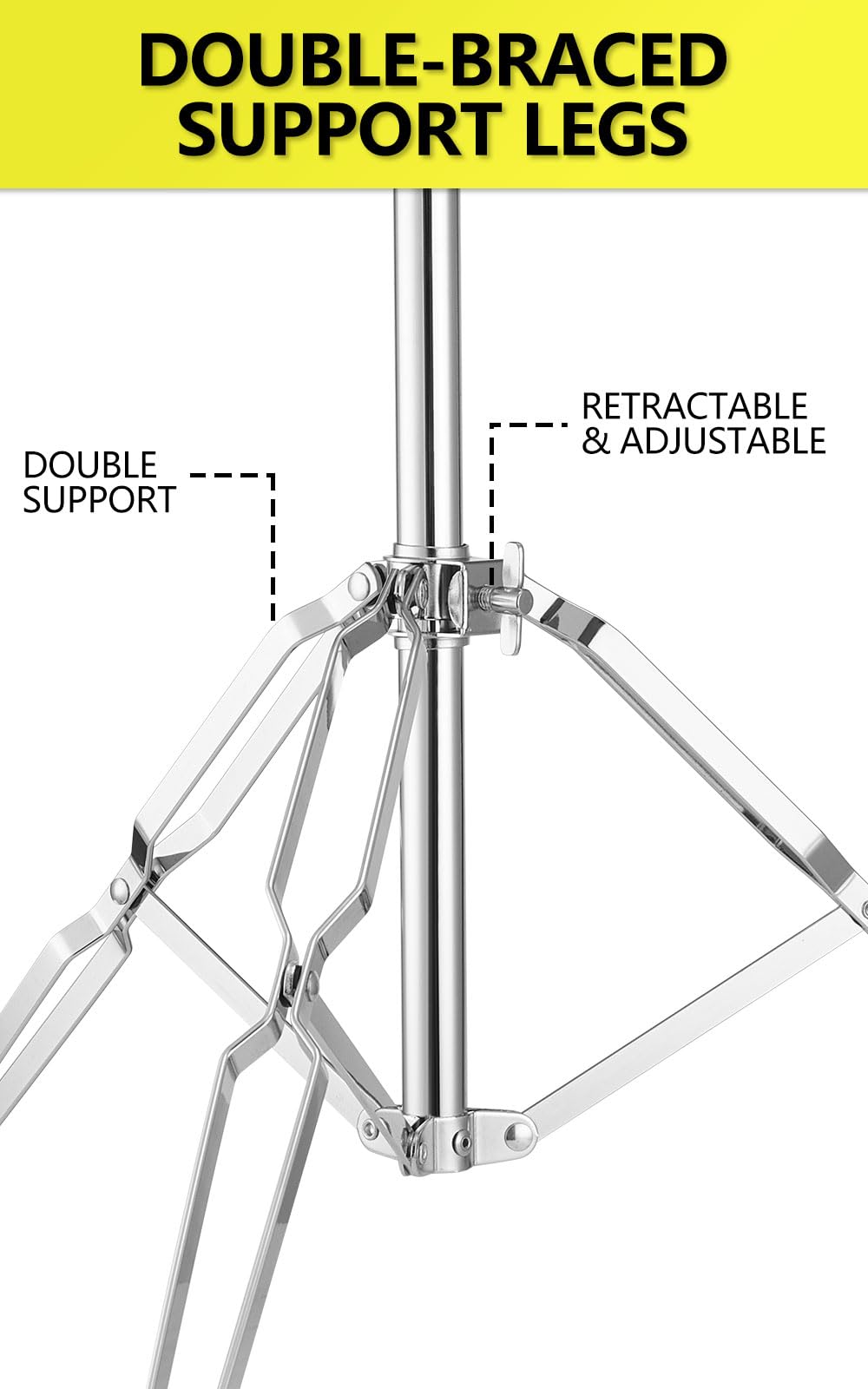 Adjustable Height Cymbal Stand Pack with Drumsticks P779822