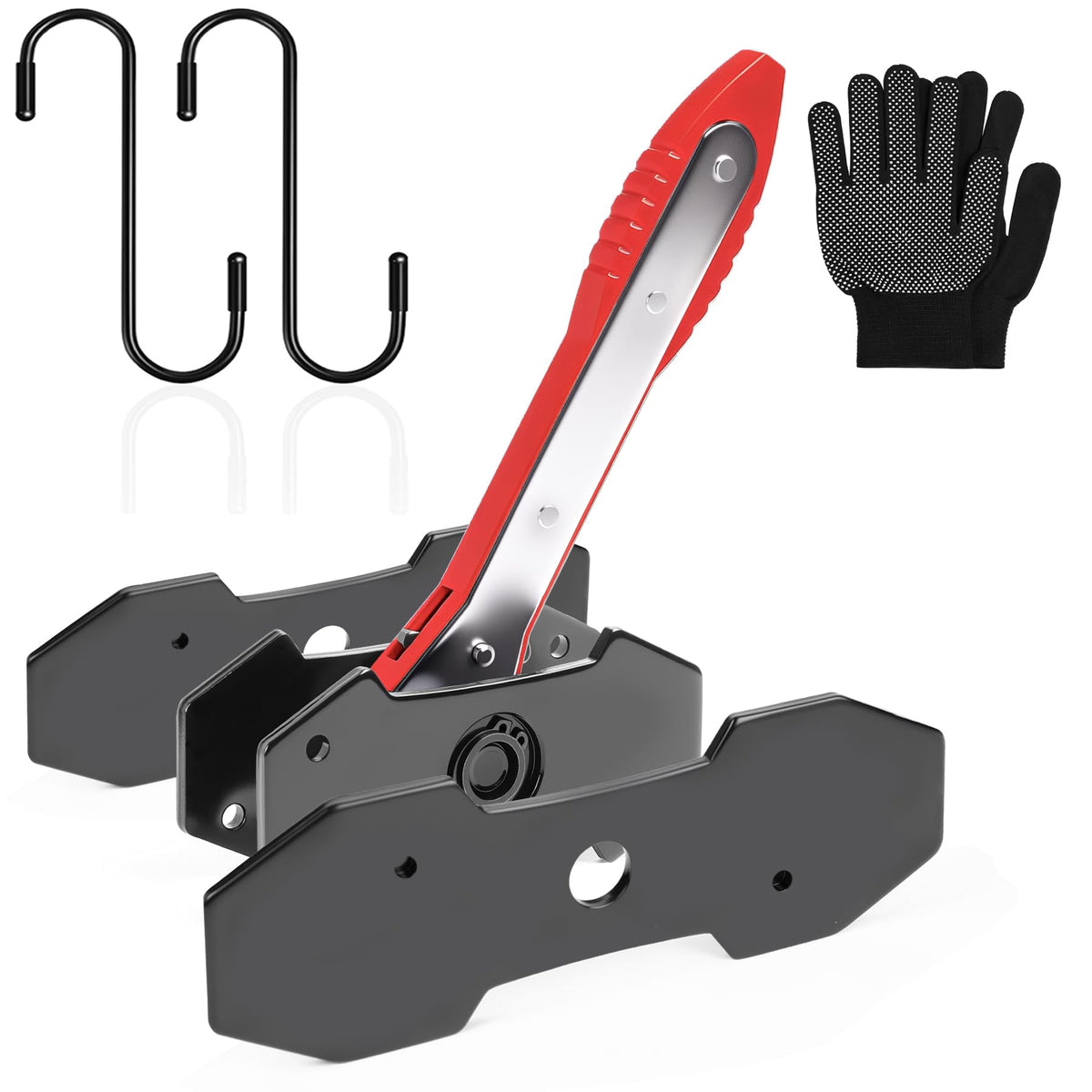 Brake Caliper Compression Tool with 2 Steel Plates and 2 Hooks U19685