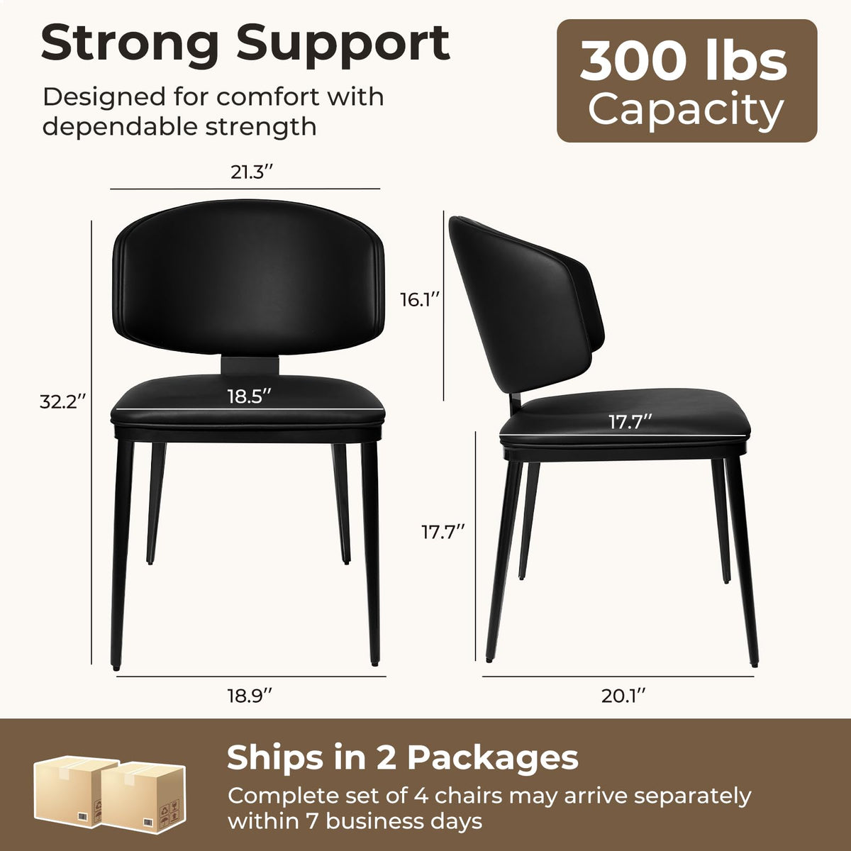 Dining Chairs Set of 4 Faux Leather Y3312
