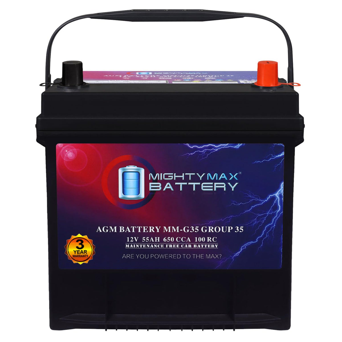12V 55Ah AGM Replacement Battery R11386
