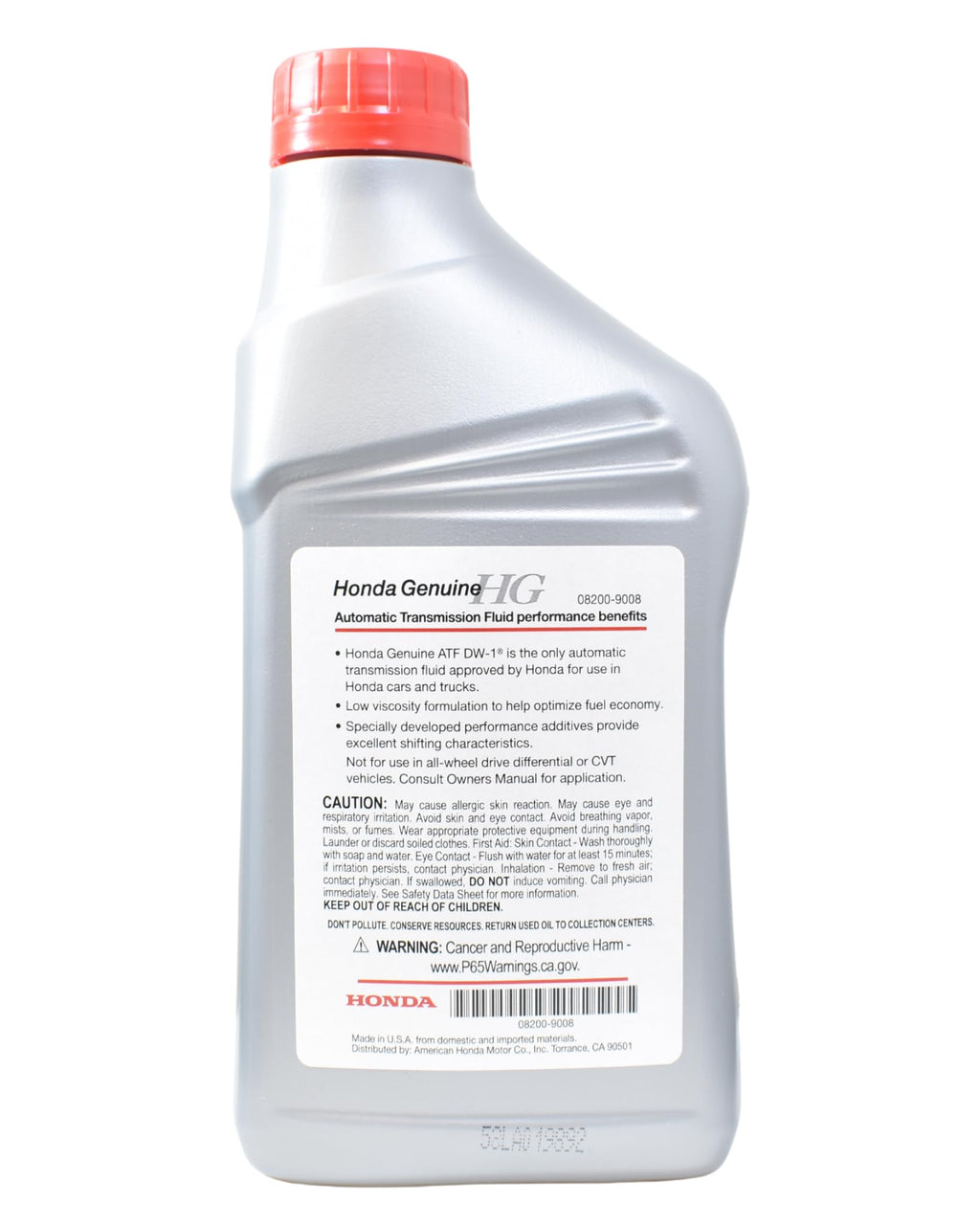 Automatic Transmission Fluid 6 Pack 1 Quart Bottles H1555
