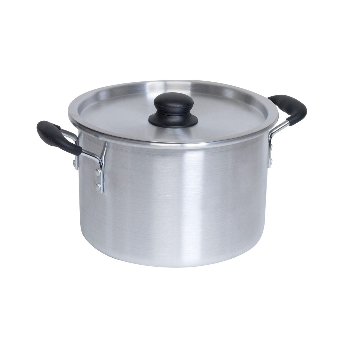 Silver 8 Quart Aluminum Stock Pot with Lid L28434