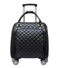 Black 18inch Softside Spinner Wheel Underseat Carry On Suitcase O971