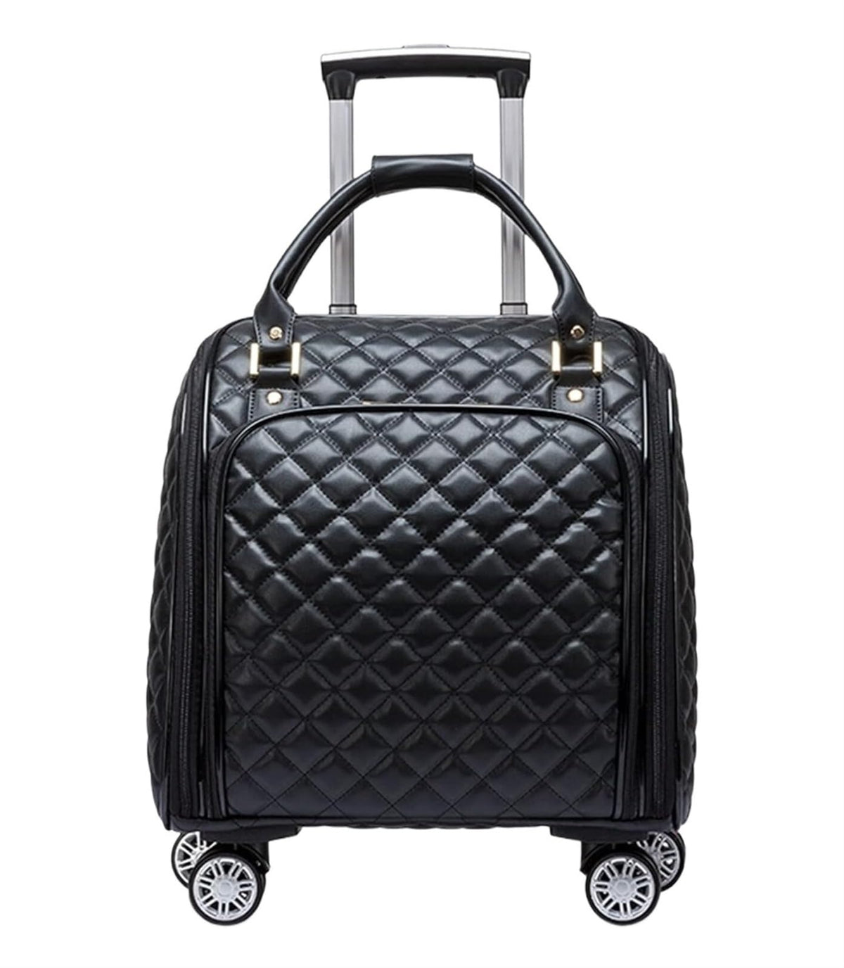 Black 18inch Softside Spinner Wheel Underseat Carry On Suitcase O971