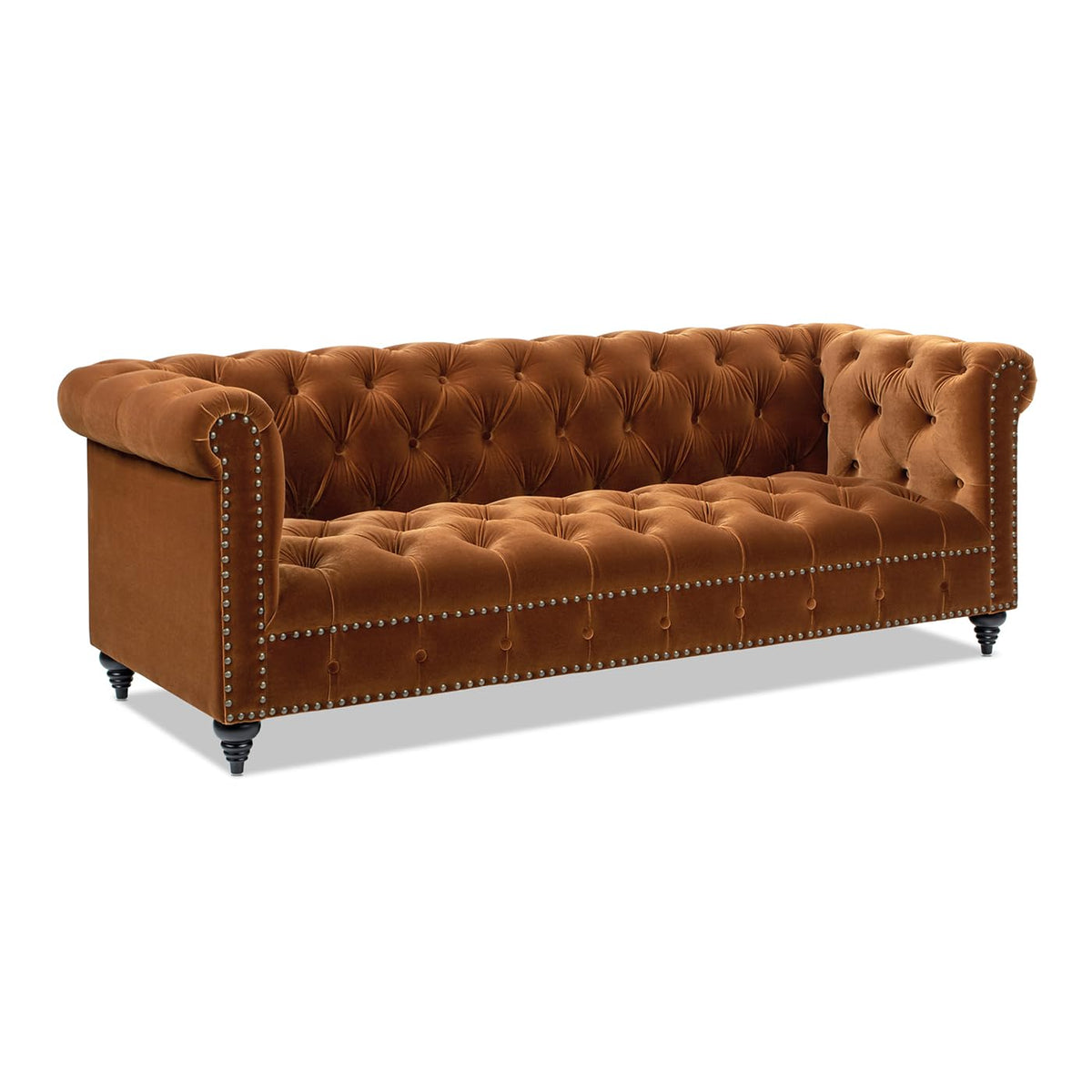 Burnt Orange Performance Velvet Sofa Q1621