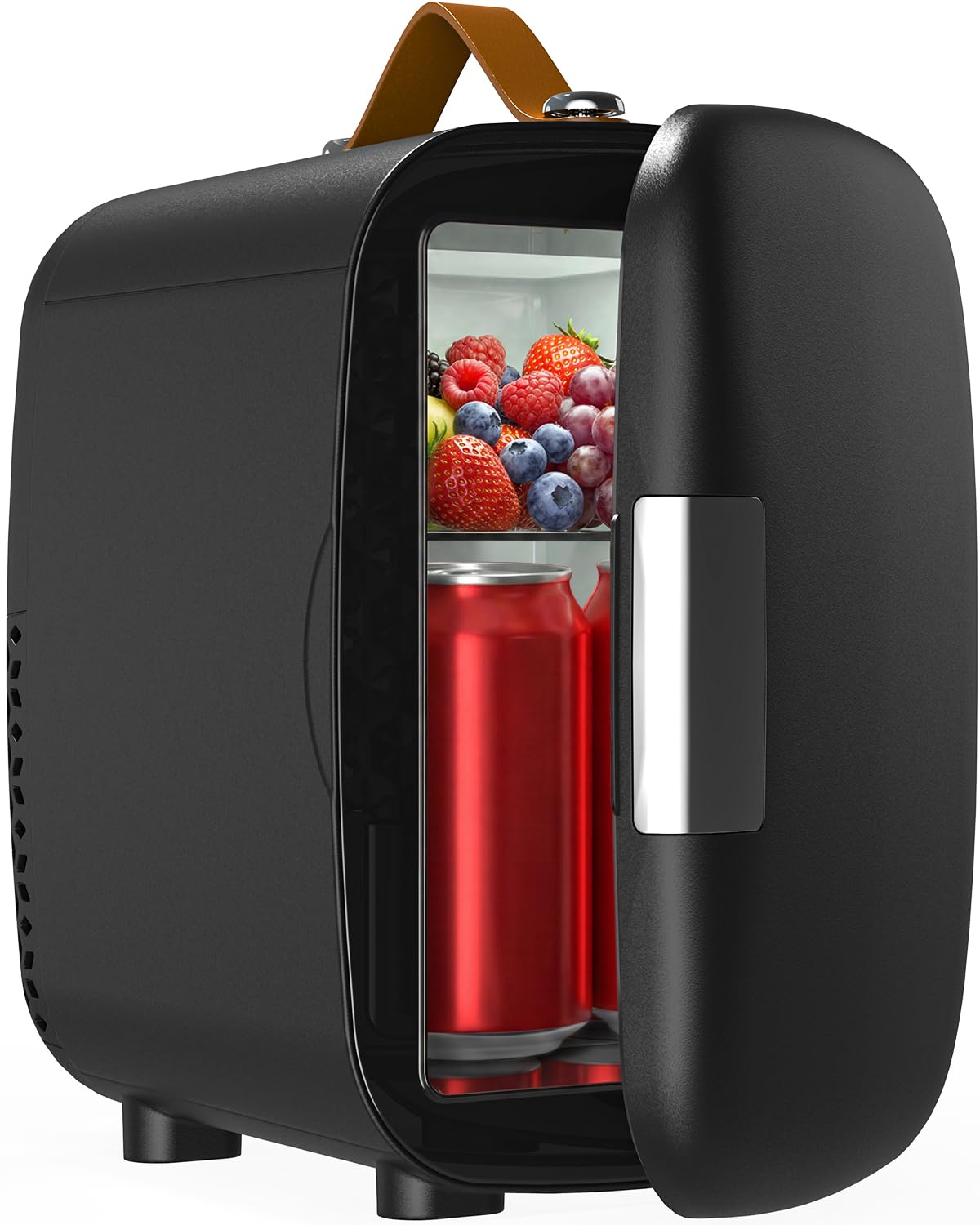 Portable Mini Fridge 4L 6 Can Black Z889