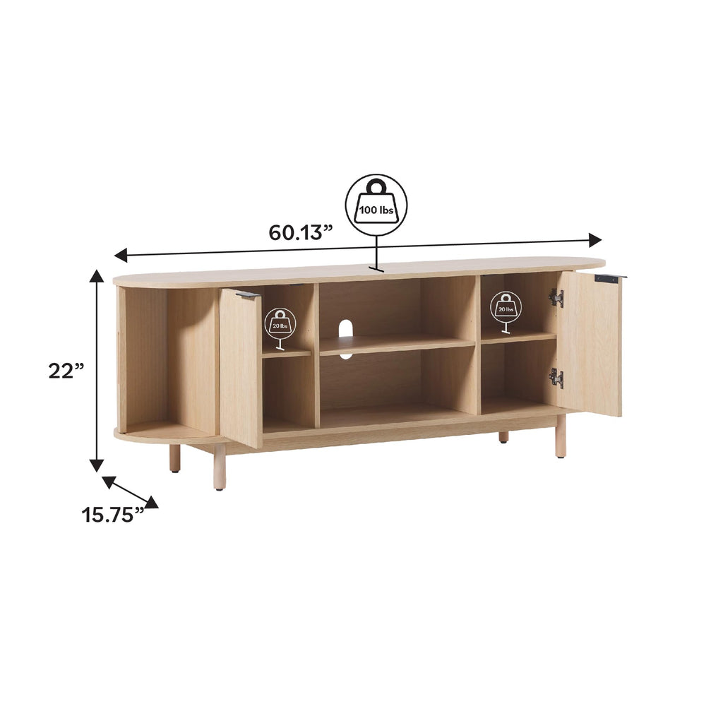 Coastal Oak 60 Inch TV Stand Z2562