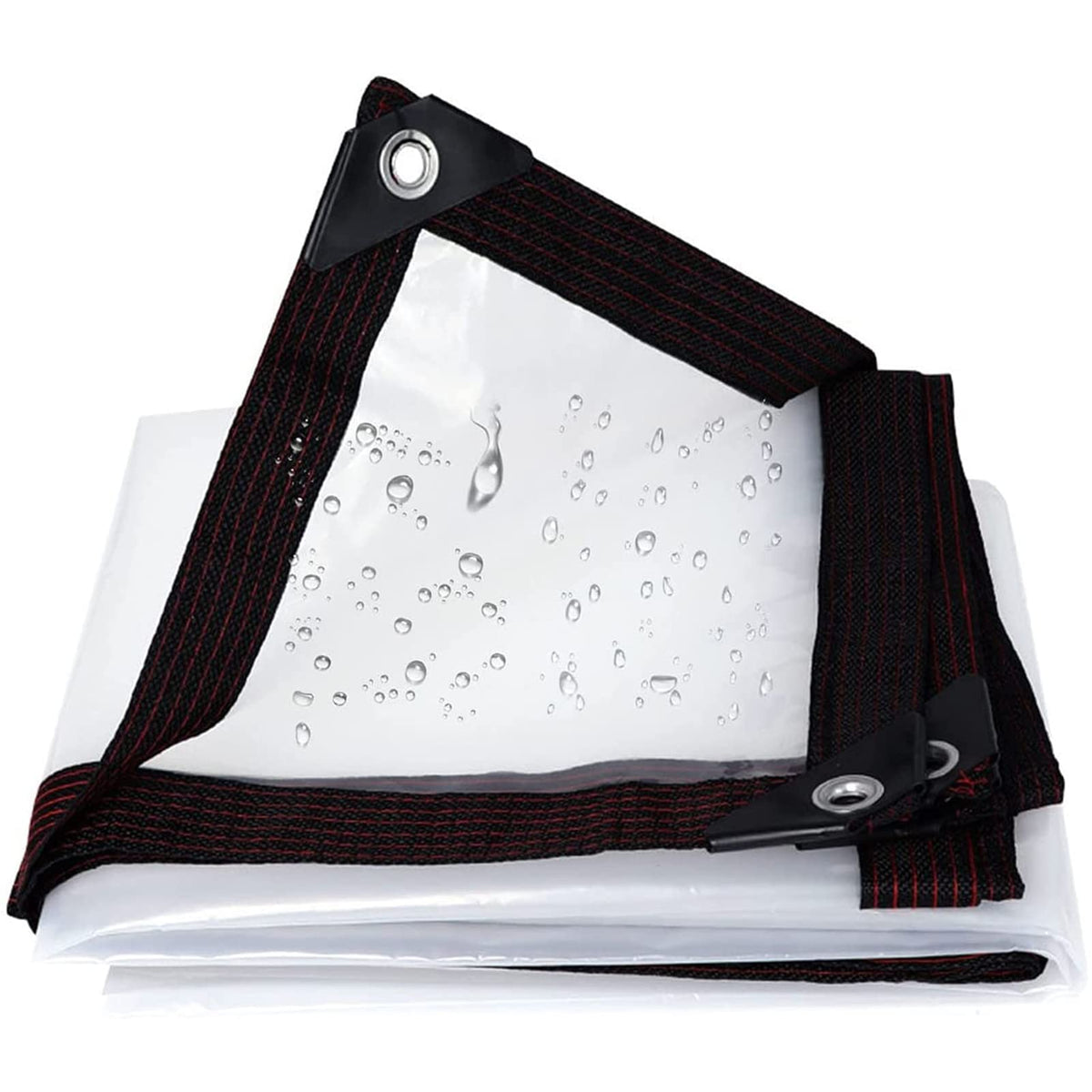 Heavy Duty Waterproof Clear 3x3ft Poly Tarp with Grommets J838619