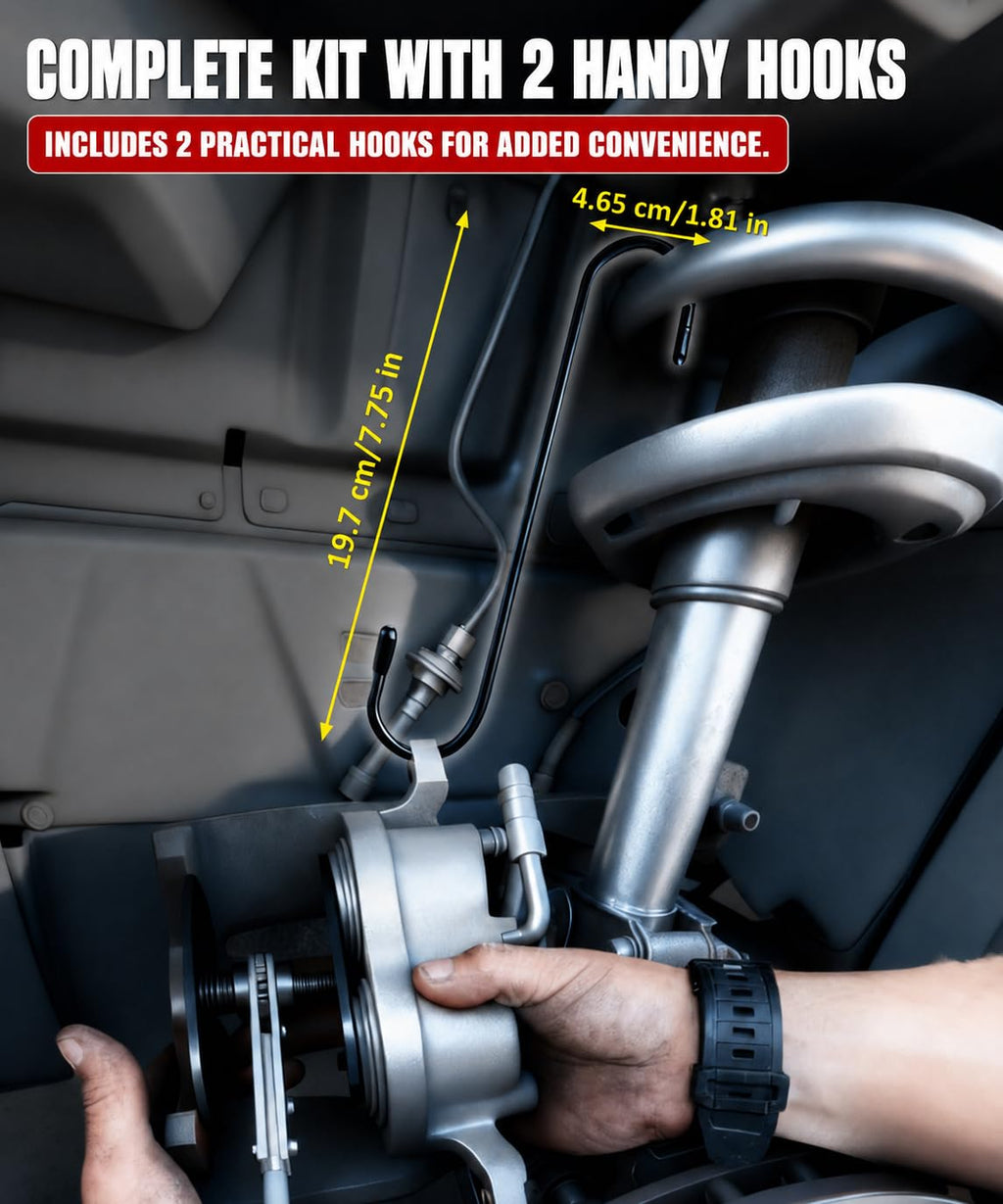 Brake Caliper Compression Tool with 2 Steel Plates and 2 Hooks U19685