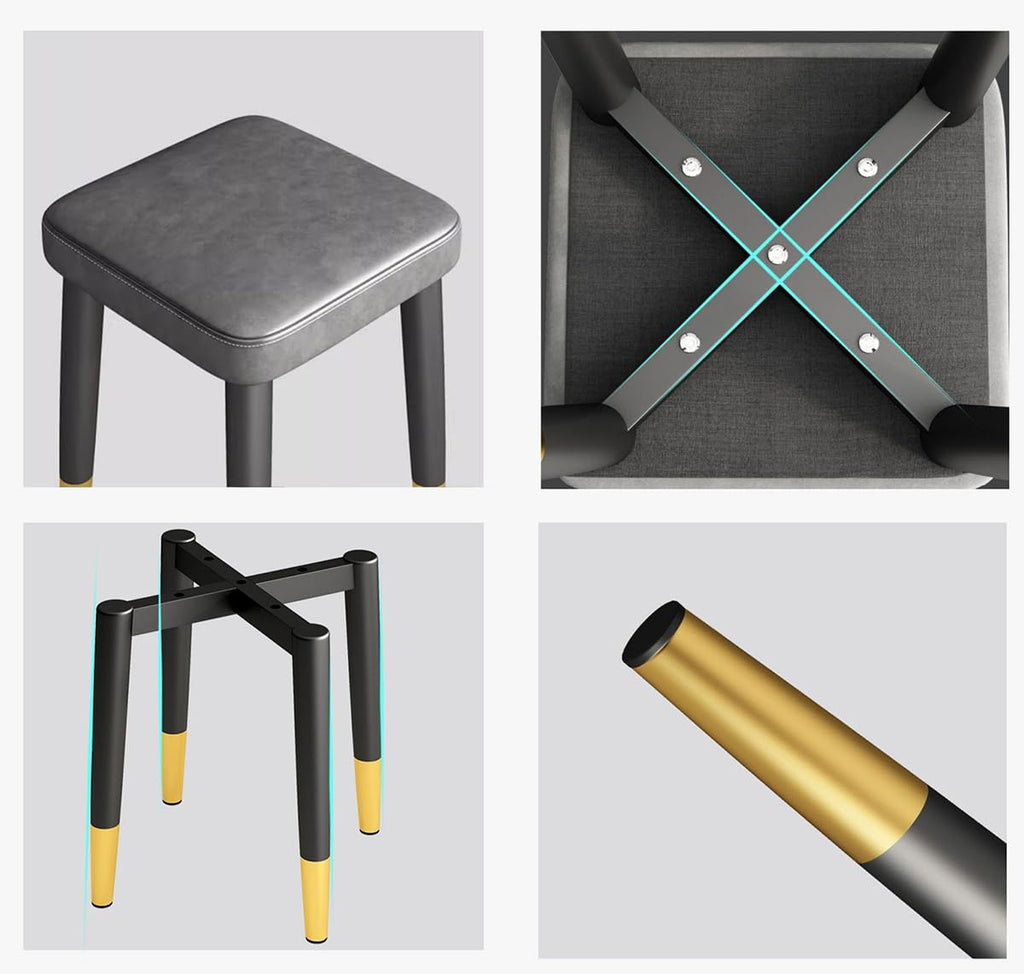 4 Pcs Stackable Carbon Steel Stools E7630