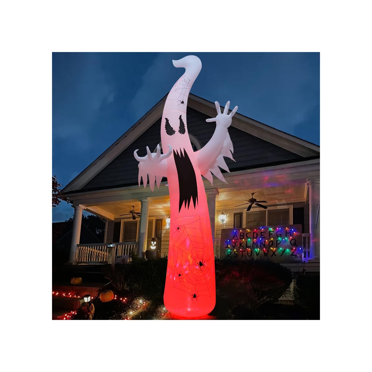 12 FT Halloween Inflatable Ghost with Built-in LEDs K9111