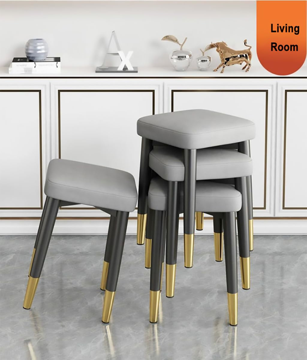 4 Pcs Stackable Carbon Steel Stools E7630