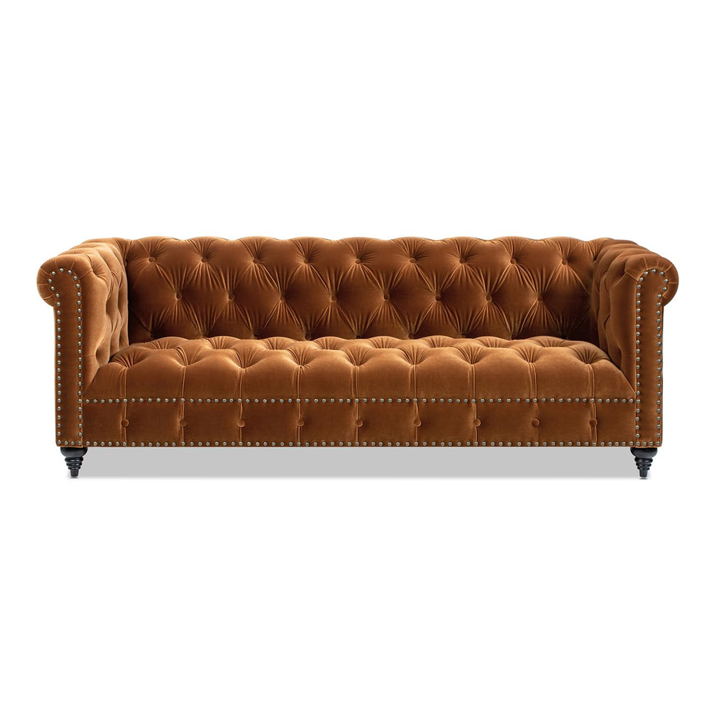 Burnt Orange Performance Velvet Sofa Q1621