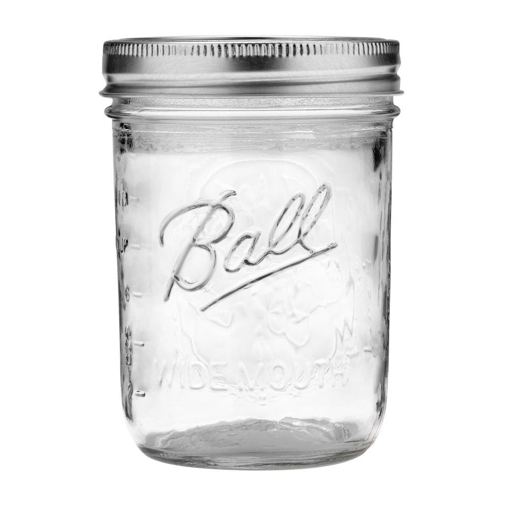 16-Ounce Glass Mason Jar with Lids and Bands, 12-Count Y813