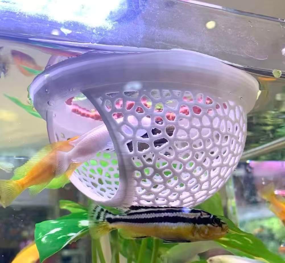 White Floating Betta Fish Hammock Bed and Hide Cave M49771