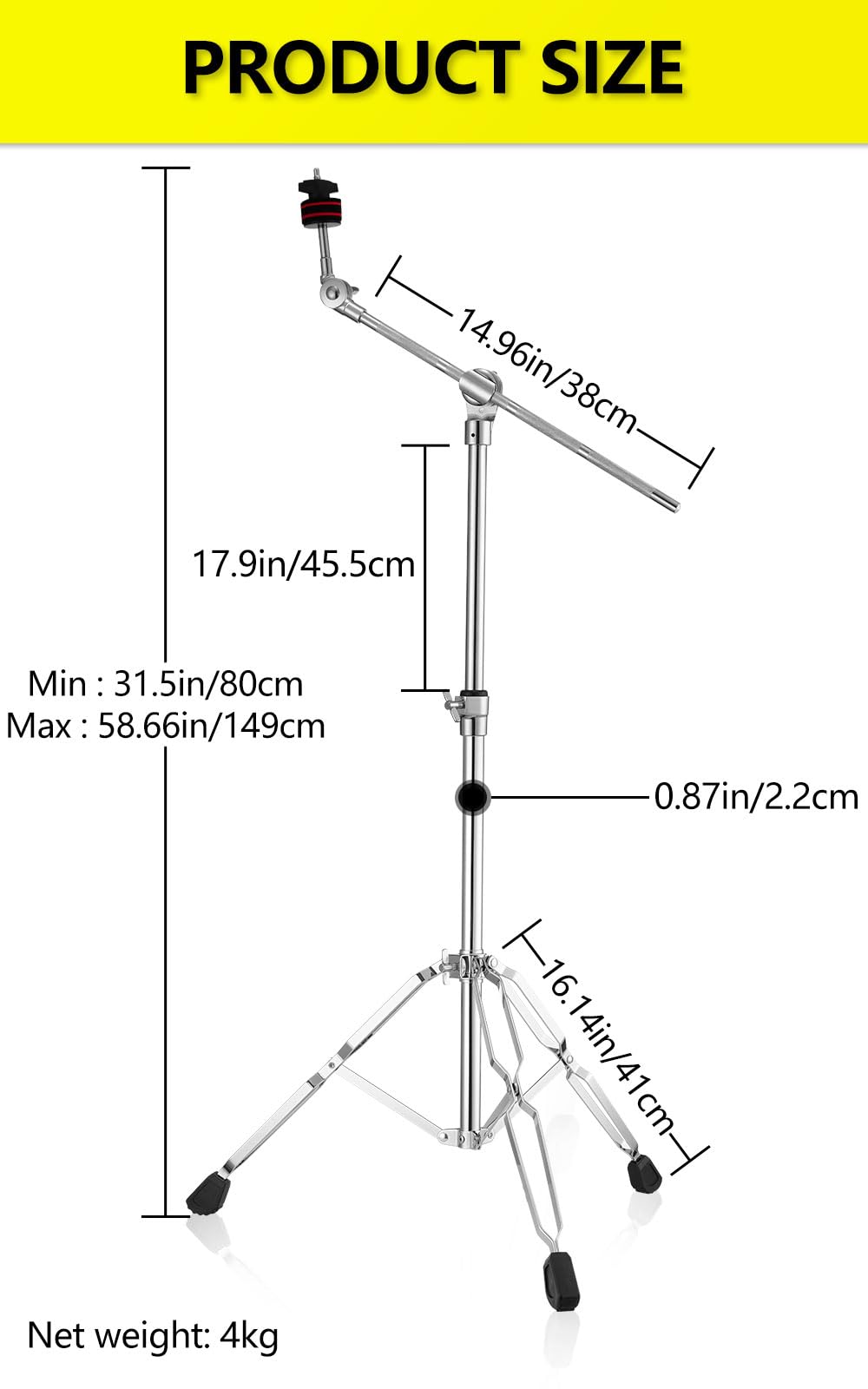 Adjustable Height Cymbal Stand Pack with Drumsticks P779822