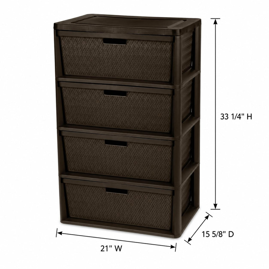 4 Drawer Plastic Storage Organizer U7346