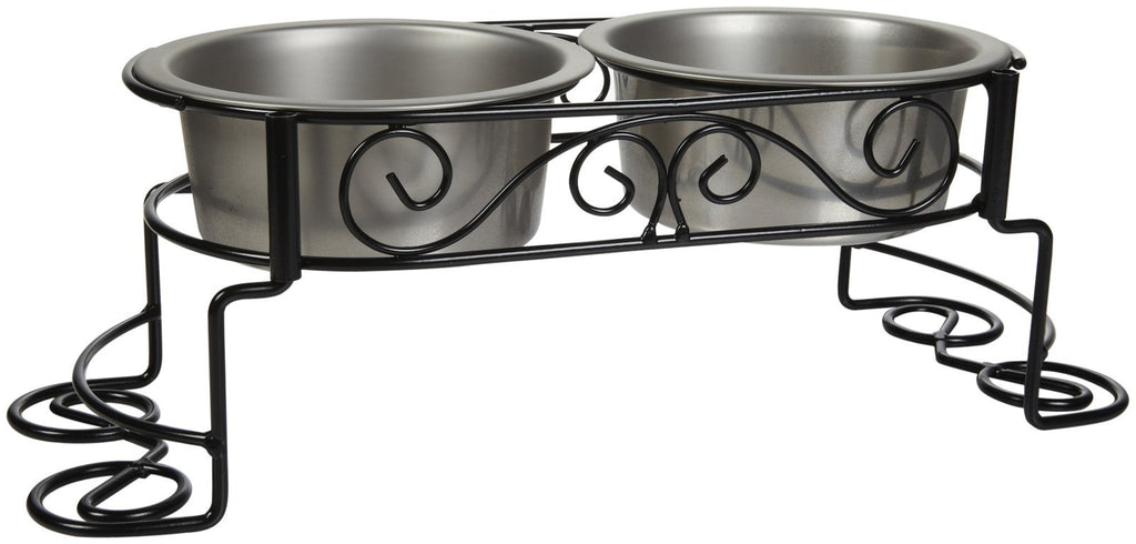 Elevated Dog Bowls with Stainless Steel Bowls J222196