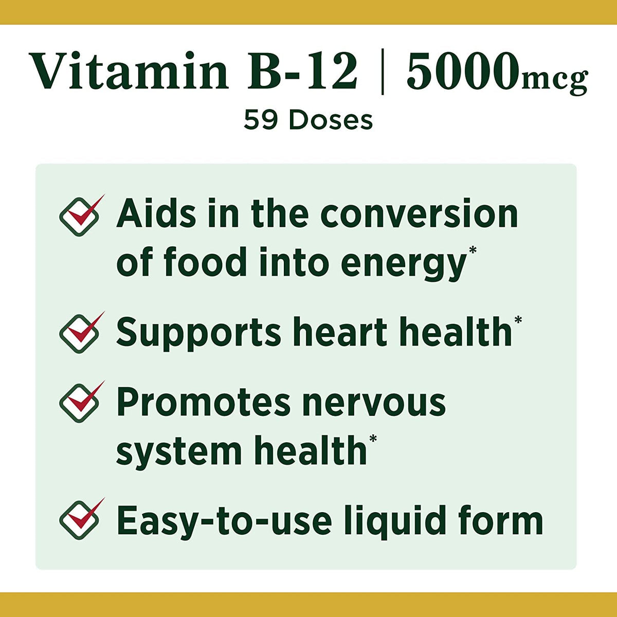 B-12 5000 mcg Sublingual Liquid 2 oz (Pack of 2) A4392