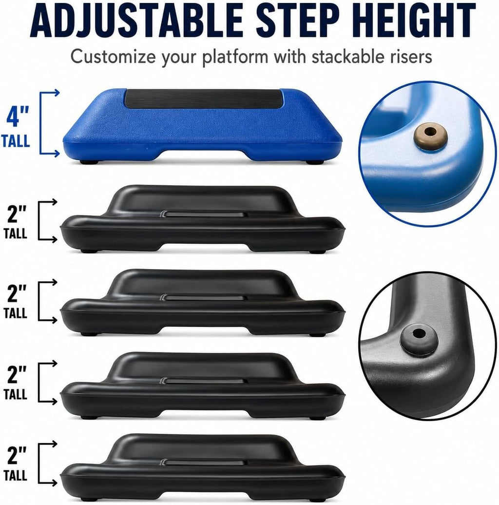 Adjustable Non-Slip Aerobic Step Platform Y60899
