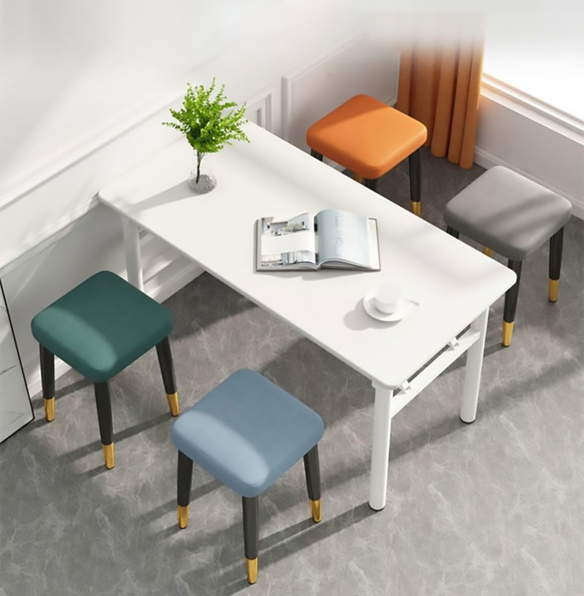 4 Pcs Stackable Carbon Steel Stools E7630