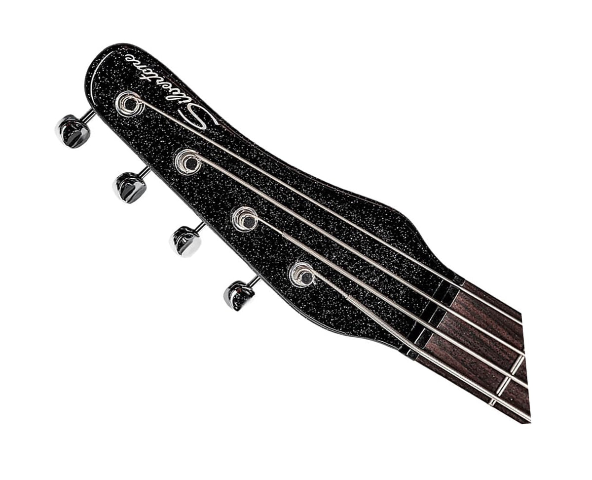 Black Silver Flake Short Scale Bass R7491
