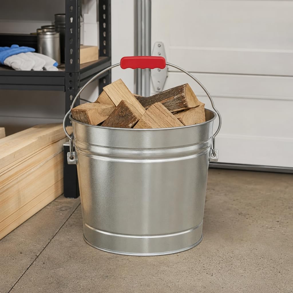 6 Gallon Galvanized Steel Storage Can with Locking Lid Y82248