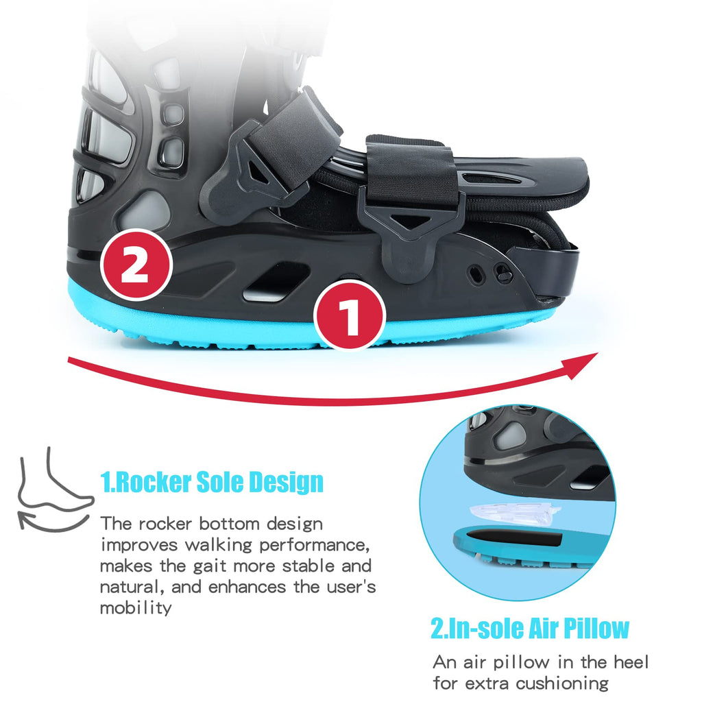 Black Medium Inflatable Walking Boot Y39549