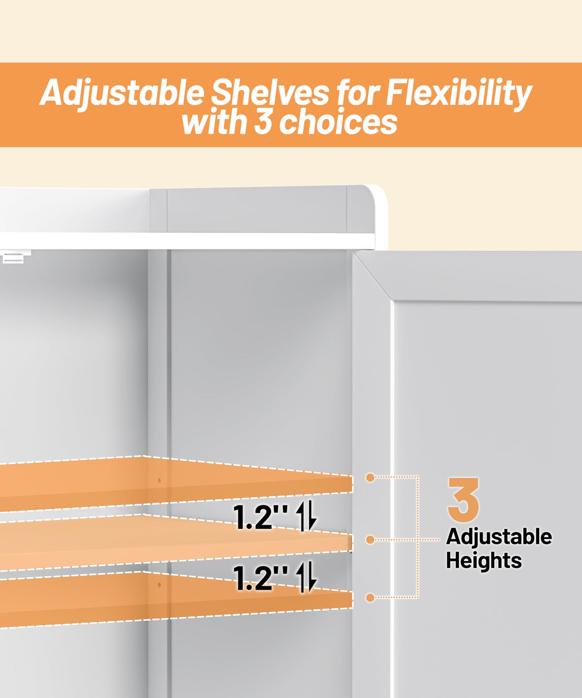 60.2''H Tall Bathroom Storage Cabinet with 6 Door B165