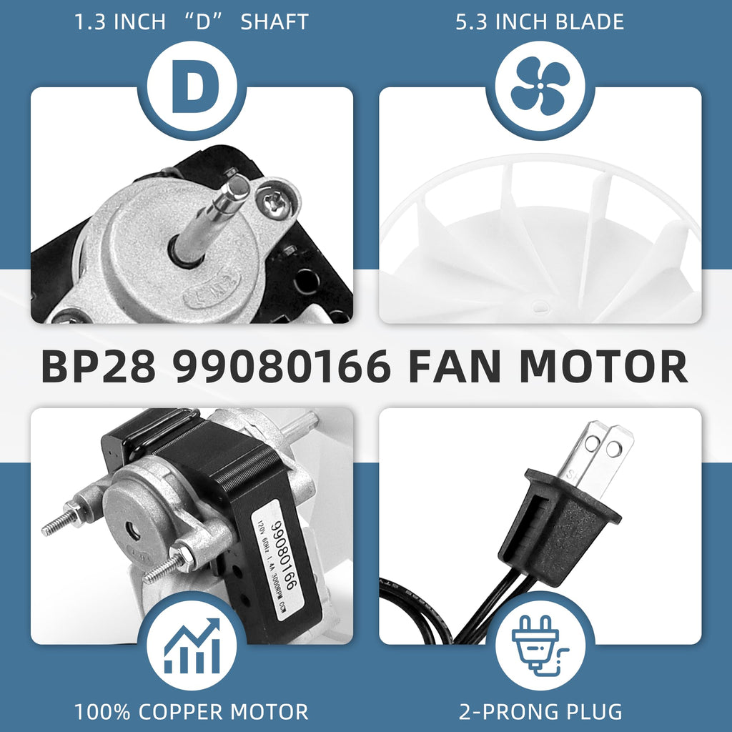 Bathroom Vent Bath Fan Motor Kit Replacement 70cfm 1.4 Amp 120V X468