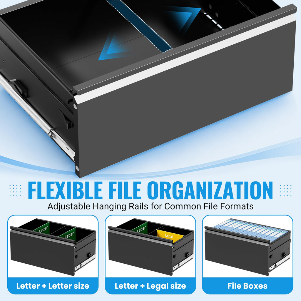 2 Drawer Metal File Cabinet with Lock F91706