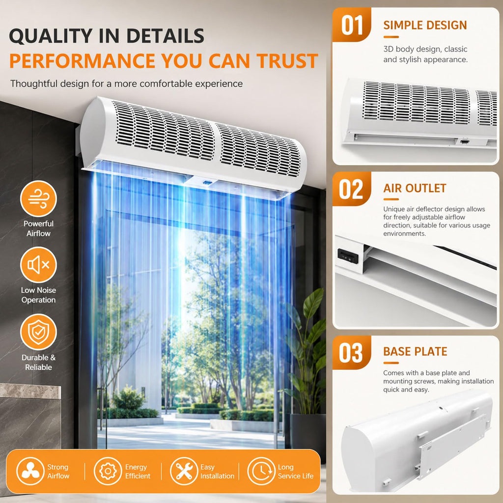 2-Speed Air Curtain Machine with Remote Control I970
