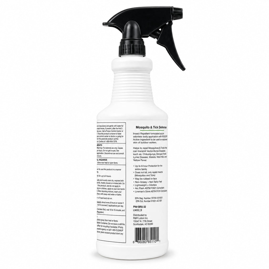 Insect Repellent Spray 8 Hour Protection 32oz Bottle J2424