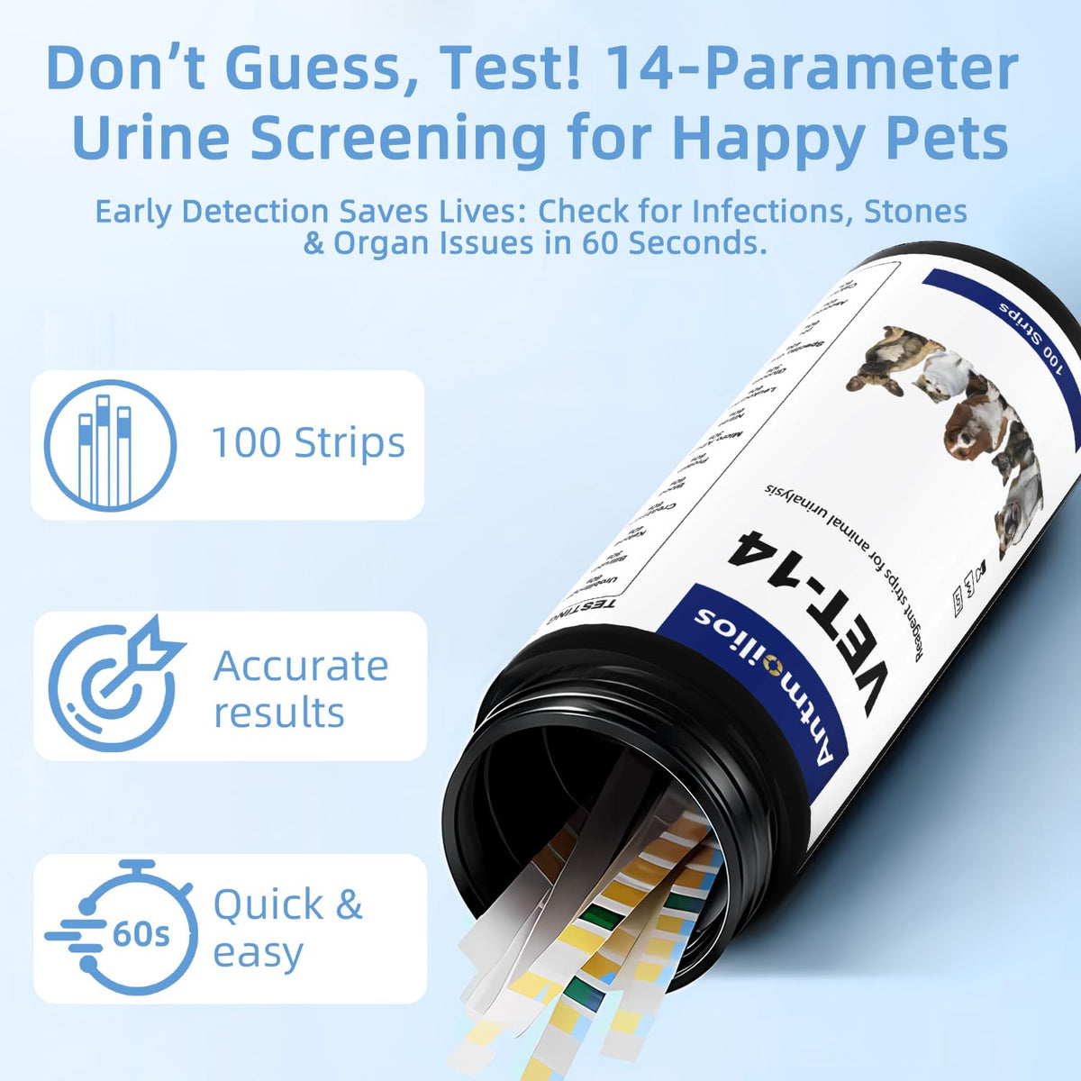 Dog & Cat UTI Blood Test Strips 100ct Y5882