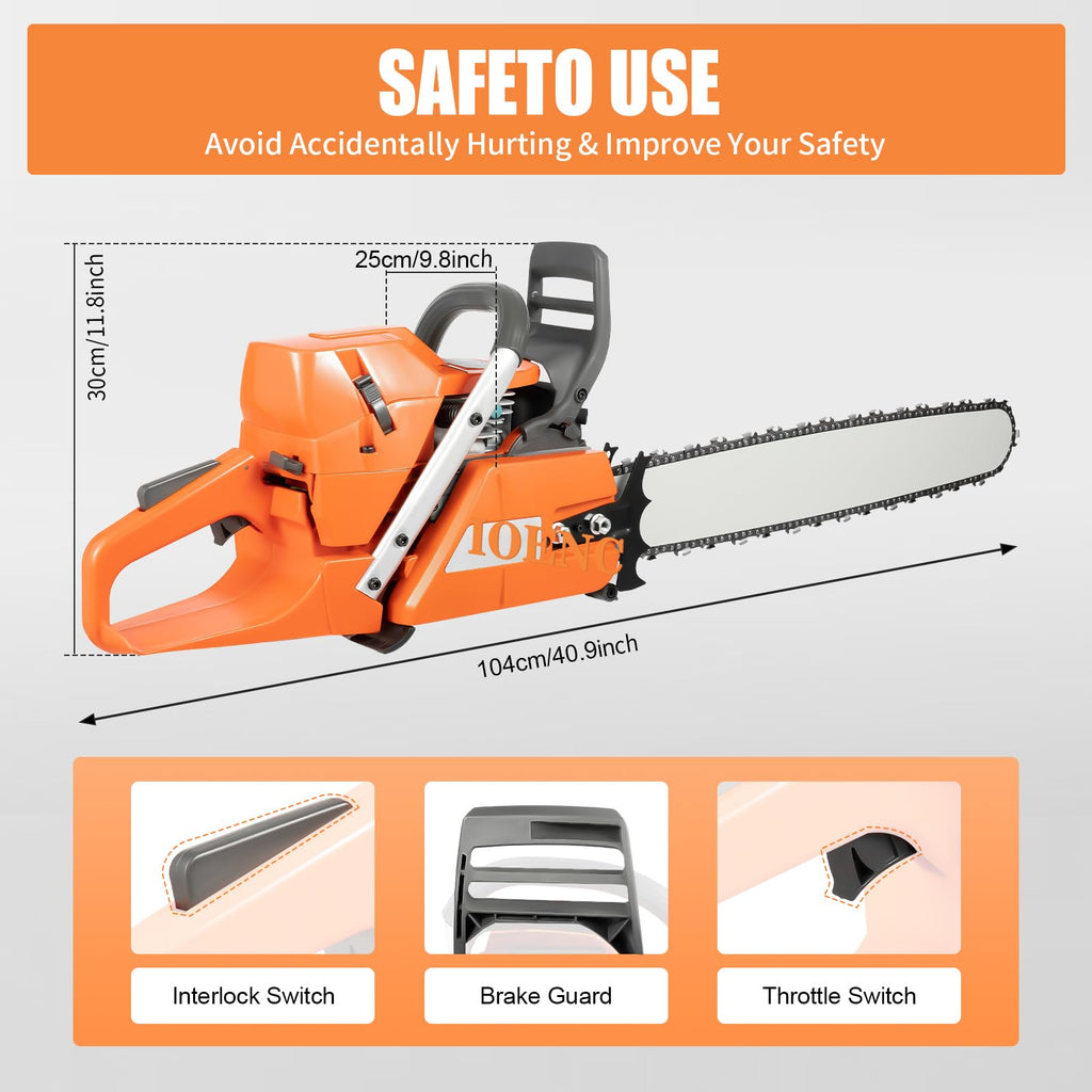 24" 72CC Gas Powered Chainsaw O119000