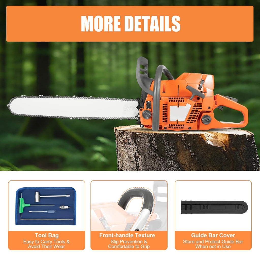 24" 72CC Gas Powered Chainsaw O119000